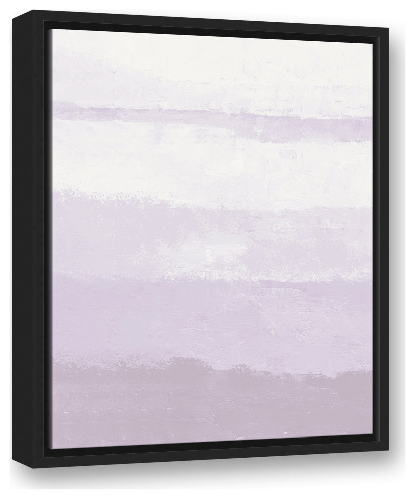 Soft Purple Abstract Gradiant 16x20 Black Floating Framed Canvas