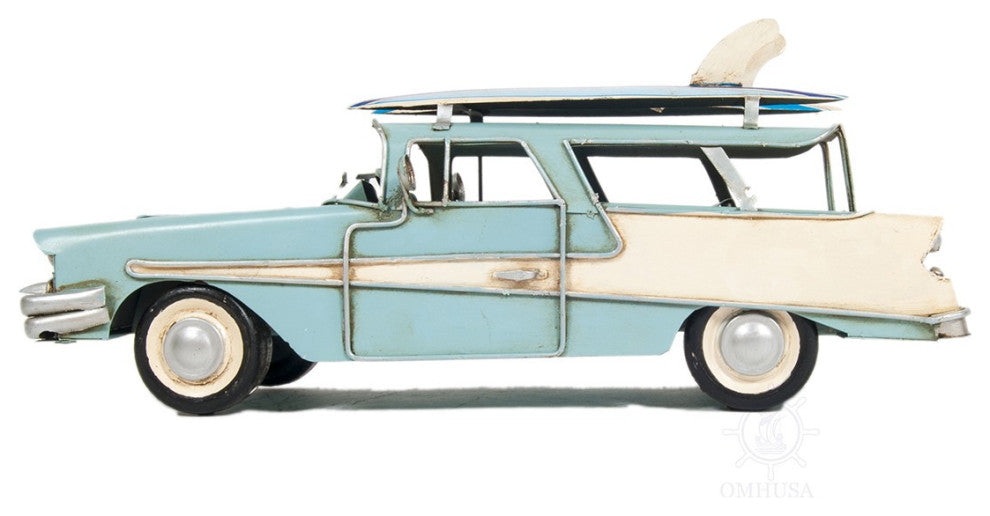 c1957 Blue Ford Country Squire Station Wagon Sculpture