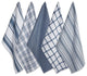 DII Assorted Stone Blue Woven Dishtowel, Set of 5