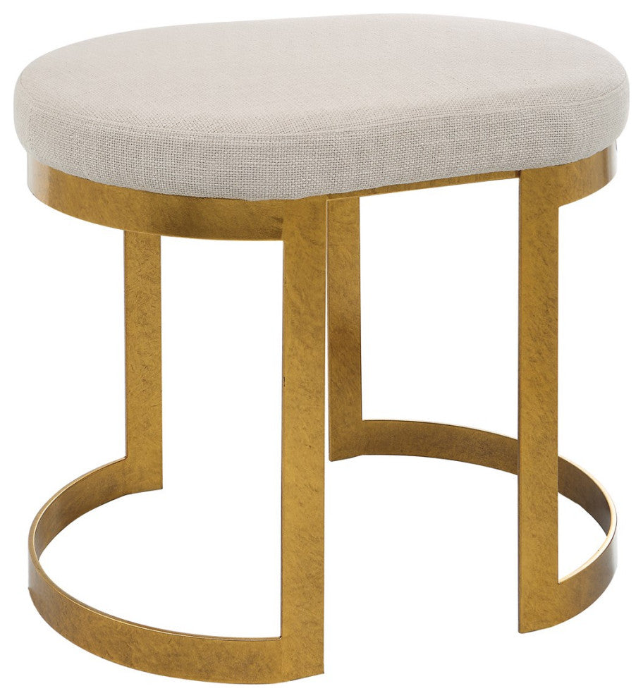 Uttermost Infinity Accent Stool 23698, Gold