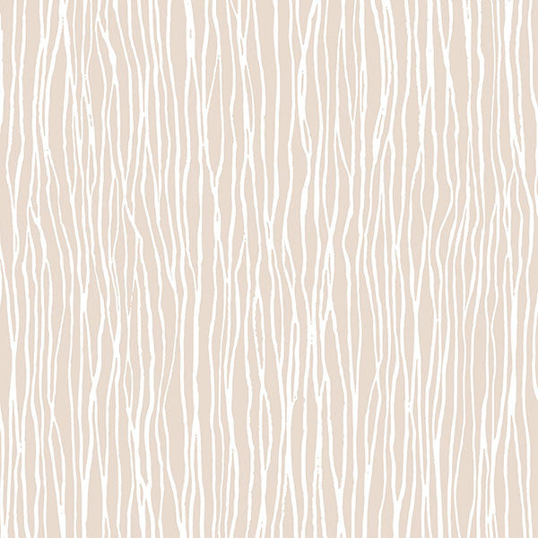 Fiber Modern Wallpaper, Taupe and White, Set of 4 Bolts