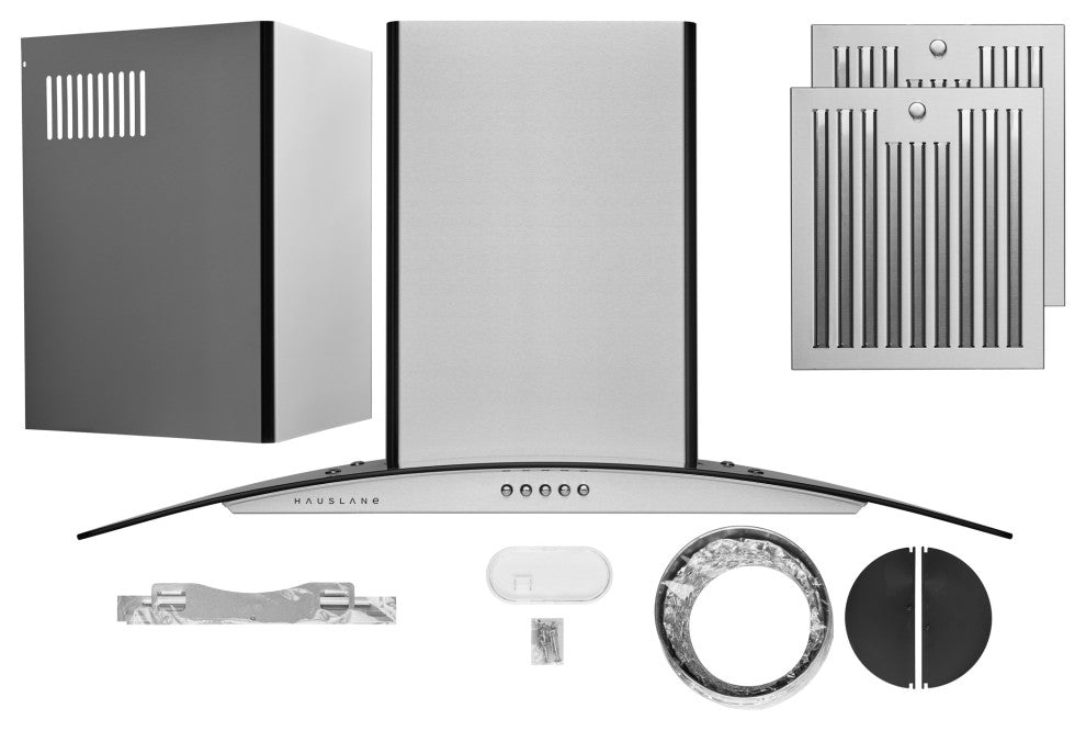 Hauslane | Chef Series Range Hood WM-600 European Style Kitchen Extractor, 36"