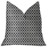 Paramount Gray and Black Luxury Throw Pillow, 20"x30" Queen