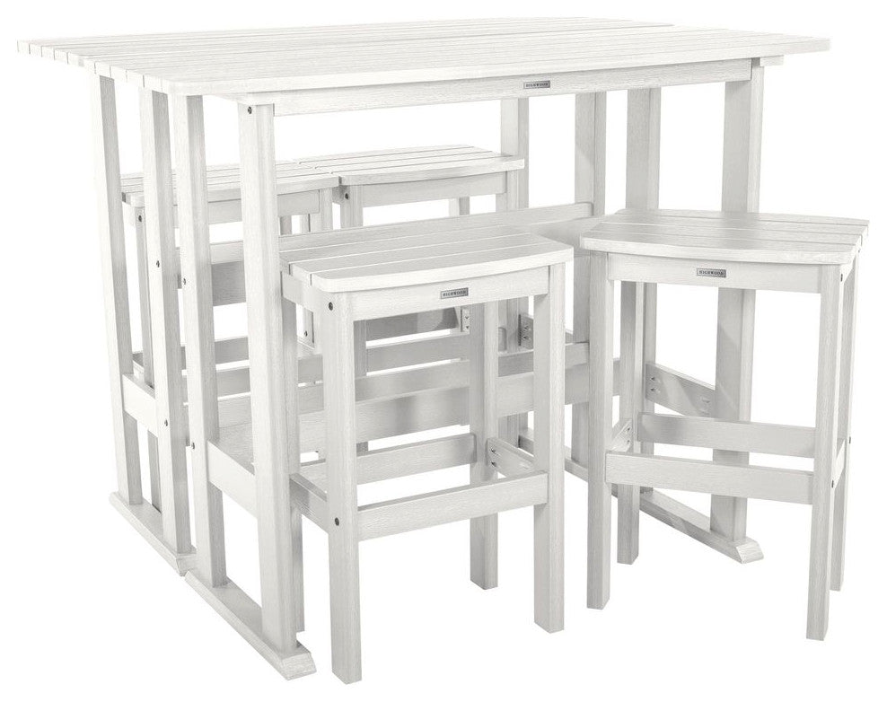 Lehigh 6pc Bar Height Balcony Set, White