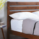 Kenley Queen Size Bed With Headboard, Dark Brown Finish, Natural