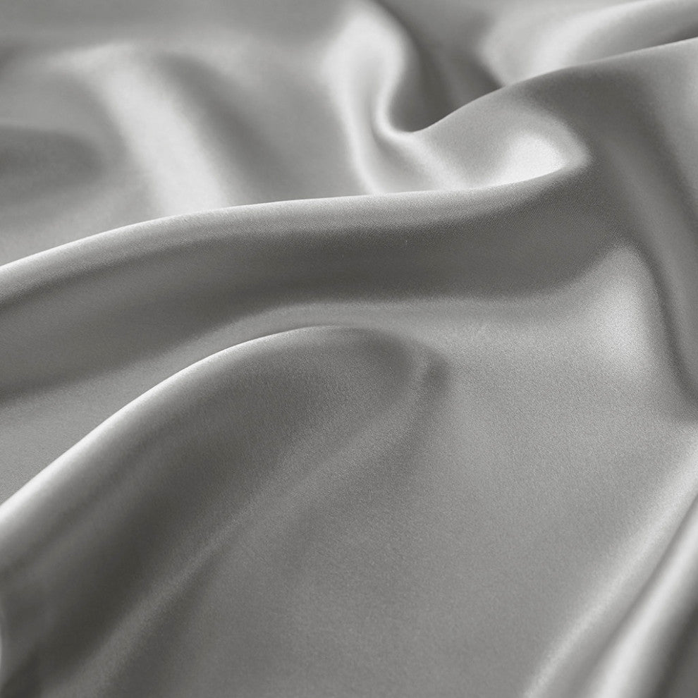Madison Park Silk 100% Mulberry Single Pillowcase, Grey