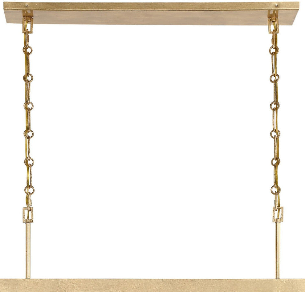 Crystorama Lighting Group WIN-617-CL-MWP Winham 6 Light 49"W - Antique Gold