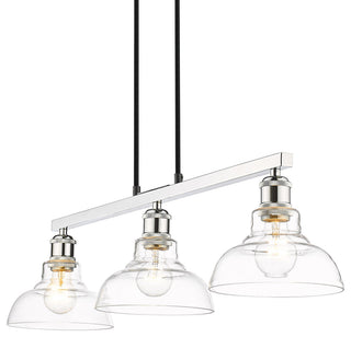 Golden Lighting 0305-LP Carver 3 Light 8"W Linear Pendant - Matte Black