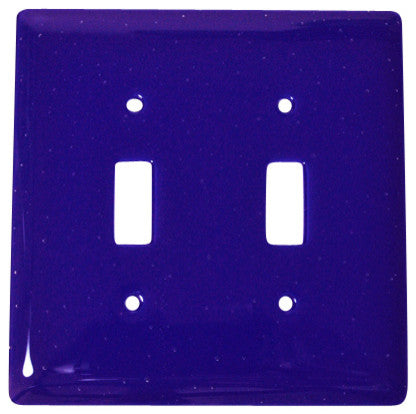 Double Wall Plate Switch, Deep Cobalt Blue, 5x5