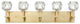 D4.3" 5-Light Gold Metal Bathroom Vanity Light With Clear Crystal Shades
