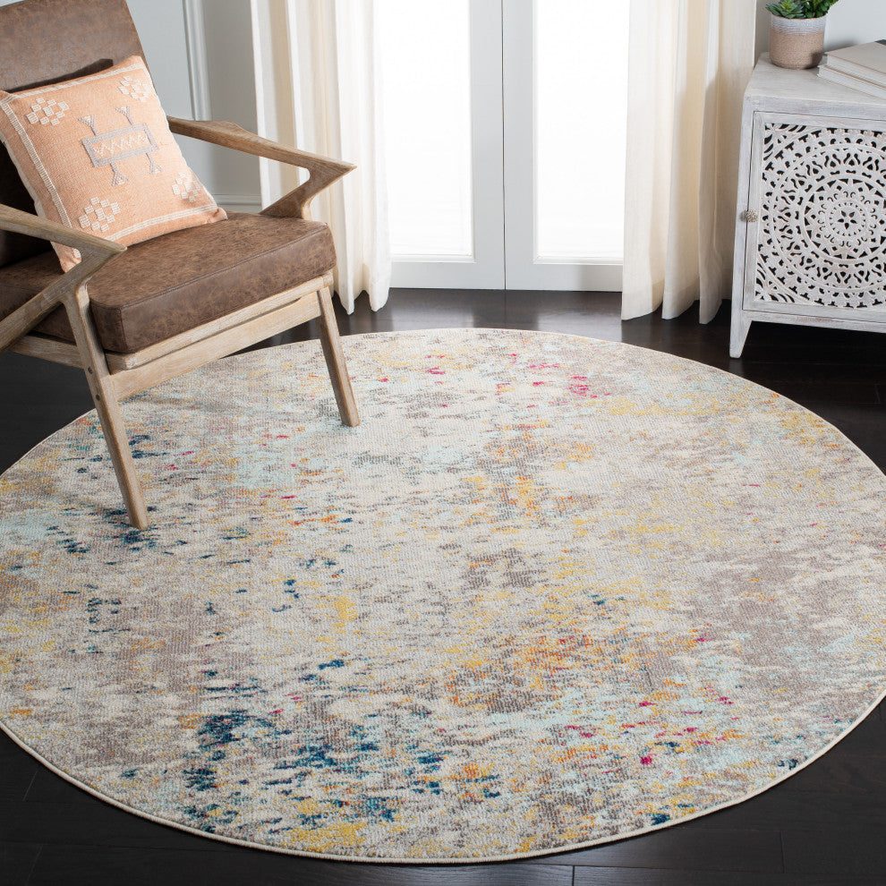 Safavieh Madison Mad453F Organic and Abstract Rug, Gray and Gold, 2'2"x4'0" Runner
