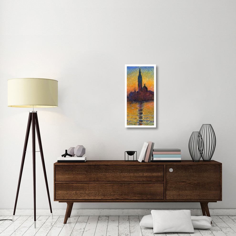 "Twilight Venice (left)" Digital Paper Print by Claude Monet, 16"x32"