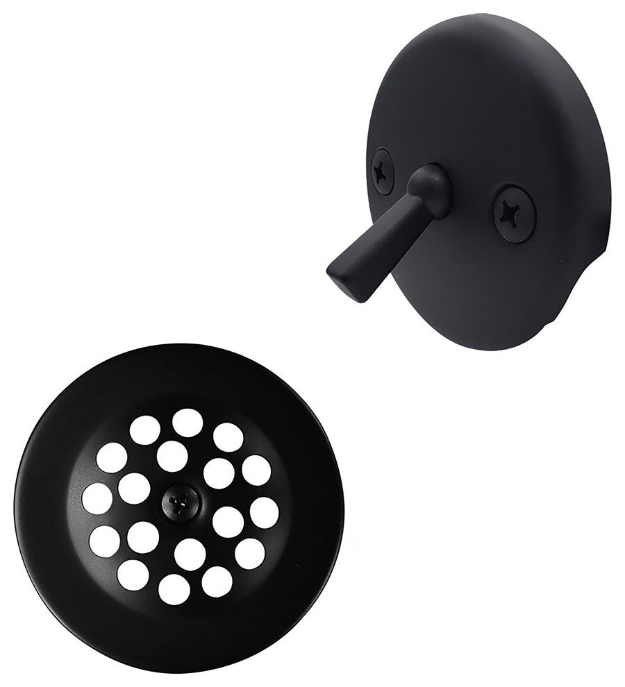Beehive Grid Bath Waste - 22" Make-Up, 17 Ga. Tubing In Oil Rubbed Bronze, Powder Coated Flat Black