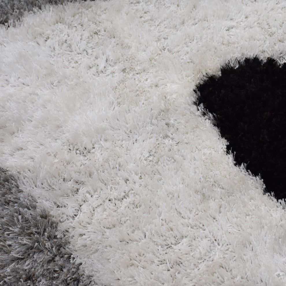 HAND TUFTED SHAG POLYESTER ECO-FRIENDLY AREA RUGS -Multicolor,Contemporary