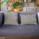 Plutus Blue Lane Stripe Luxury Throw Pillow, 24"x24"