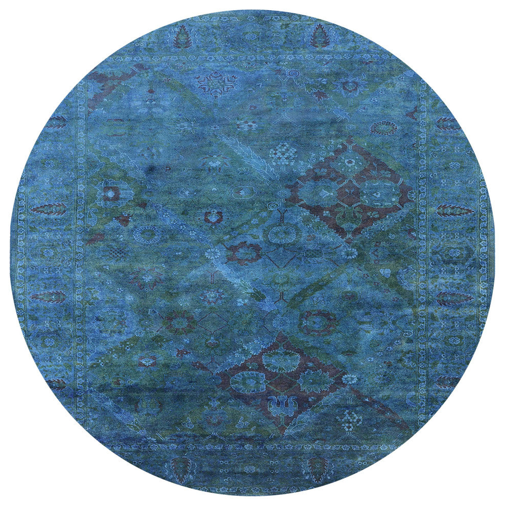 Ahgly Company Indoor Round Mid-Century Modern Area Rugs, 3' Round