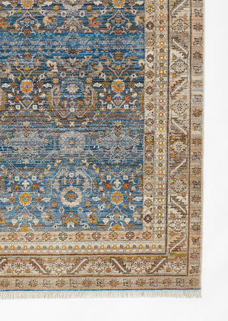 Momeni Izmir Polyester Blue Area Rug 5'x5' Round