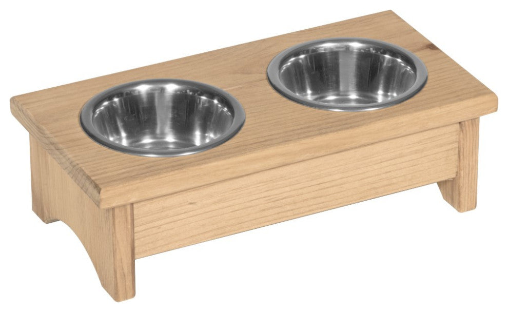 Pine Cat Feeder, Unfinished, Tall, 1 Pint