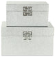 Galena "Double Happiness" Faux Shagreen Box Set, Silver