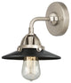 Innovations 288-1W-SN-M6-BK Railroad 1 Light 8" Sconce, Brushed Satin Nickel