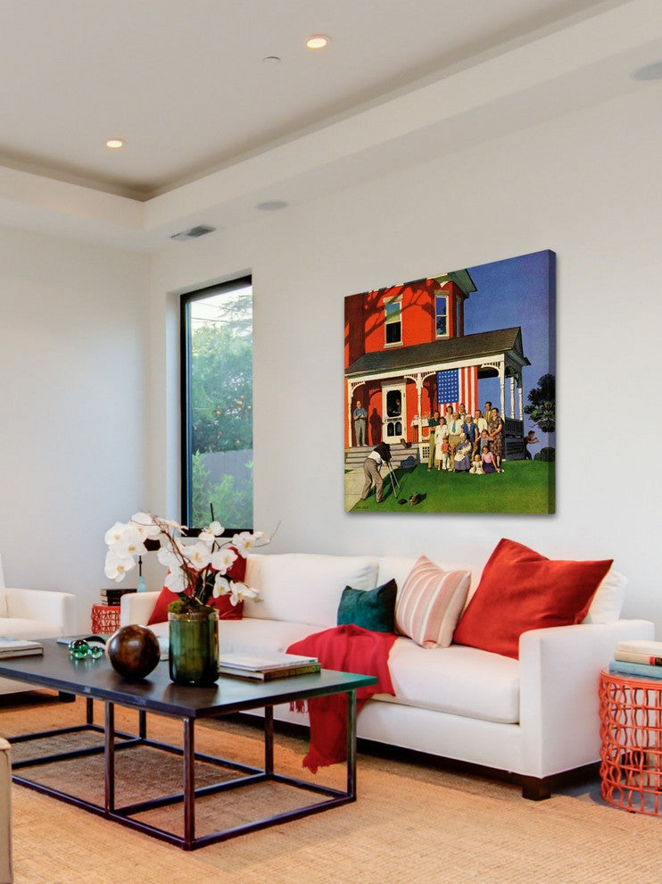 "Family Portrait on the Fourth" Print on Canvas by John Falter