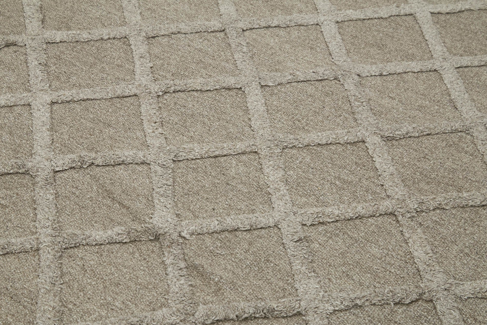 Rug N Carpet - Handwoven Modern Design 9' 0'' x 12' 0'' Wool Flatweave Kilim Rug