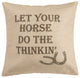 Burlap Western Phrase Pillow, 22"x22"