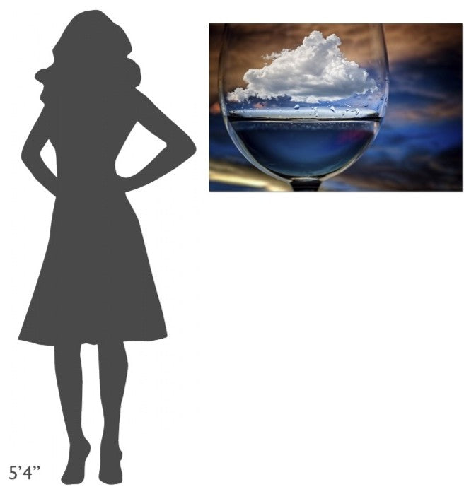 "Cloud In A Glass" Stretched Canvas Giclee by Chechi Peinado, 36x24"