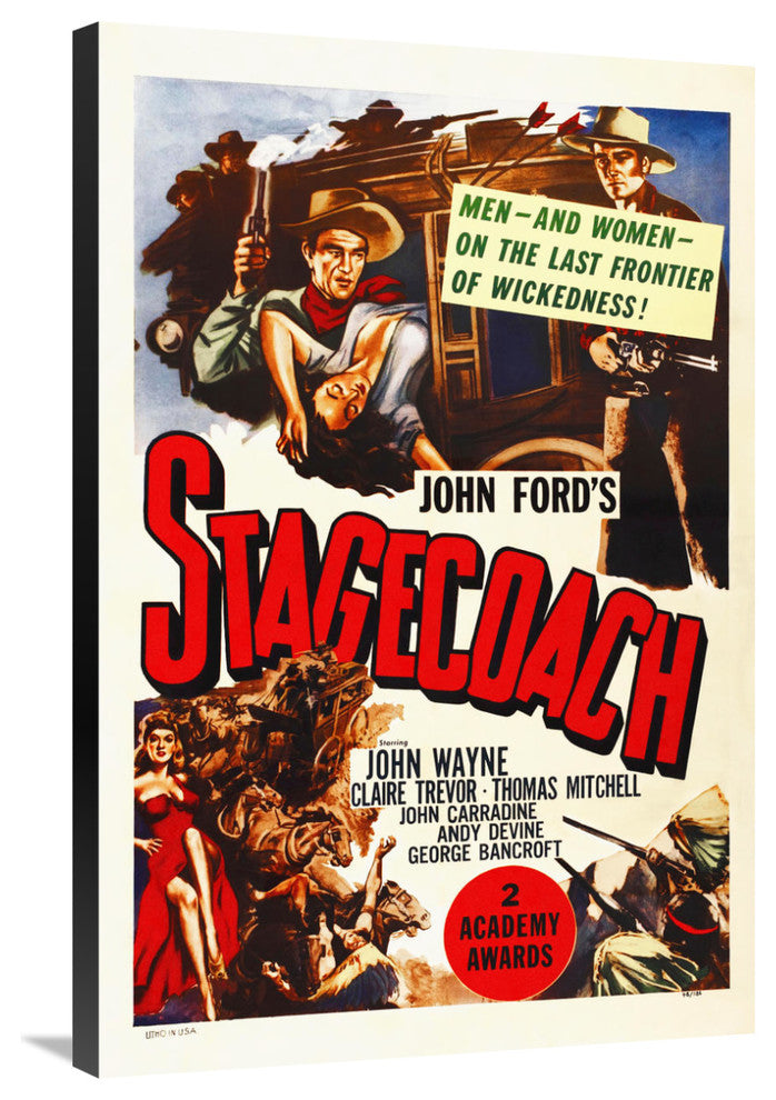 "Stagecoach 1939" Stretched Canvas Giclee by Hollywood Photo Archive, 24x36"
