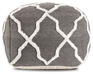 Diamond Joe 24"x24"x17" Gray/Ivory Pouf