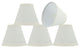 32110-5 Small Hardback Empire Chandelier Clip On Lamp Shade Off White 3"x6"x5"