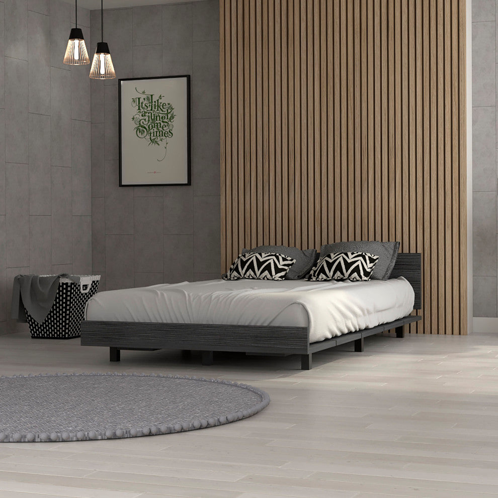 Portoalegre Twin Bed Base Parent, Smokey Oak