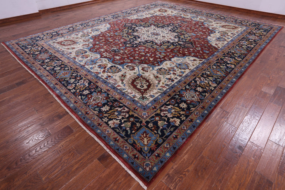11' 11" X 15' 0" Handmade Persian Fine Serapi Wool Rug - Q14708