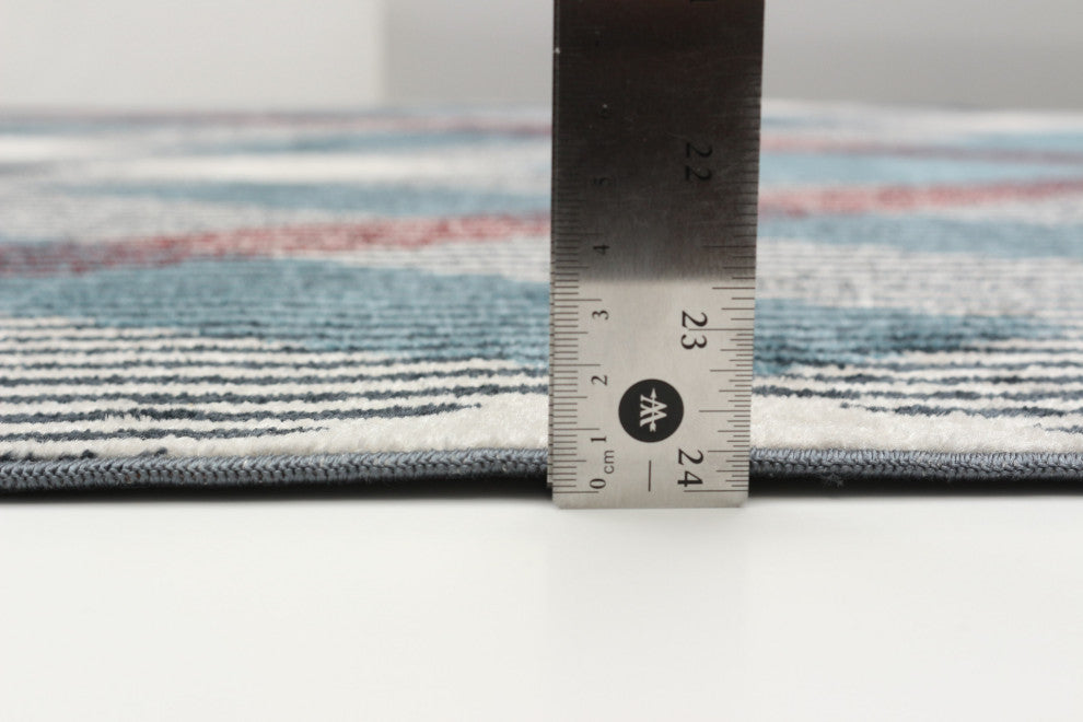 Aqua Kors Area Rug, Blue, 8'x10'