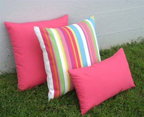 Pillow Decor - Waverly Sunburst Petunia 12 x 20 Outdoor Throw Pillow