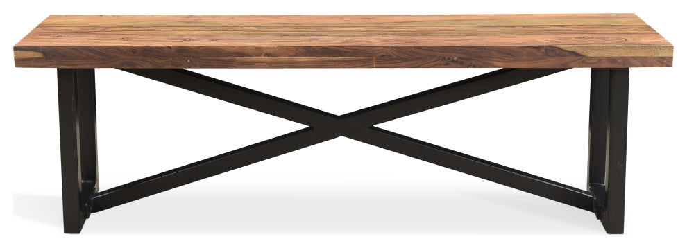 Raven Sheesham Wood Dining Bench 60"