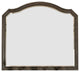 Benzara BM235524 43.5" Scalloped Mirror With Molded Details, Brown
