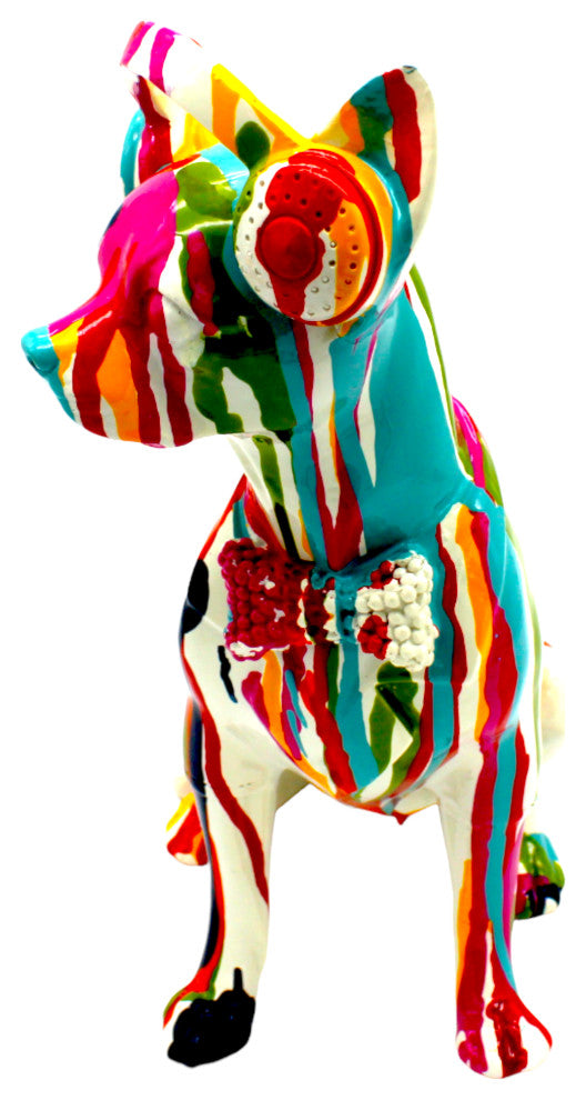 Interior Illusions Plus Graffiti Chihuahua With Headphone 10" Tall