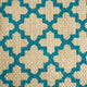 DII Burlap Bin Lattice Teal Round Medium 12x15x15"