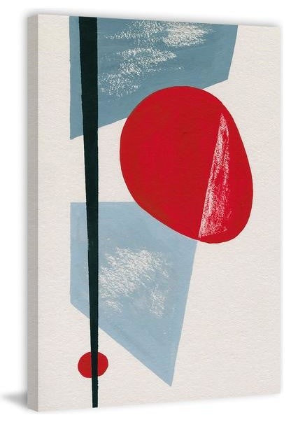 "Red Spot" Painting Print on Wrapped Canvas, 24"x36"