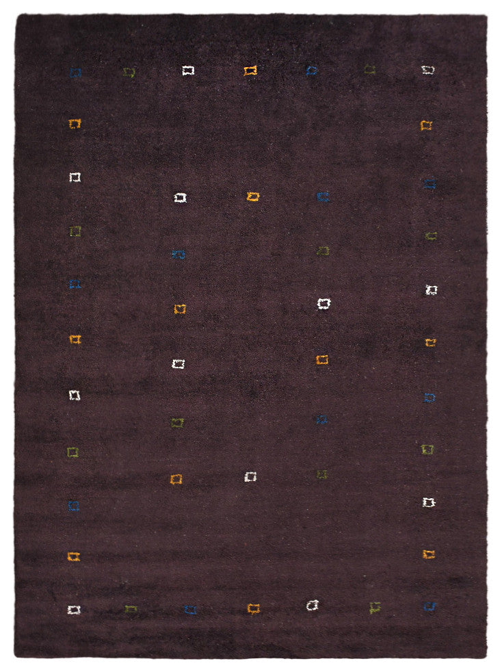HAND KNOTTED LOOM SILK ECO-FRIENDLY AREA RUG-8'x10',Rectangle,Brown,Contemporary