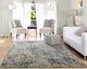 Quartz 27040-115 Area Rug, Light Beige And Blue, 7'10"x10'10"