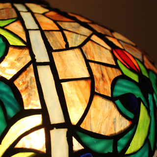 Doloris Tiffany-Style Victorian Stained Glass Table Lamp 17" Width
