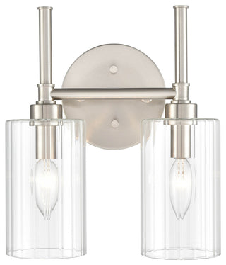 2 Light 10.5" Brushed Nickel Bathroom Vanity Light