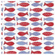 "Coastal Birds Pattern I" Digital Paper Print by Farida Zaman, 42"x42"