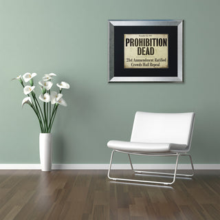 Color Bakery 'Prohibition' Art, Silver Frame, Black Matte, 14"x11"