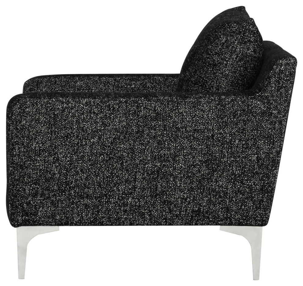 Anders Salt & Pepper Fabric Single Seat Sofa, HGSC844