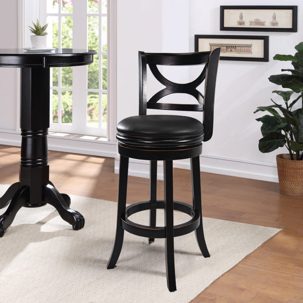29" Florence swvl stool [black sandthru]