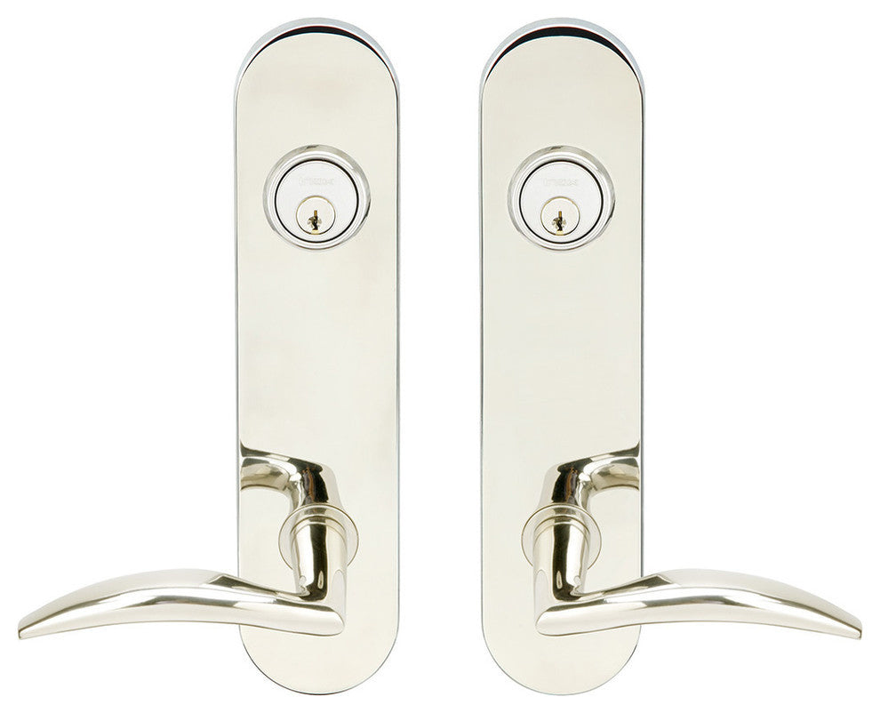 Air-Stream Lever, Tubular Entry, Double Cylinder, Polished Stainless Steel