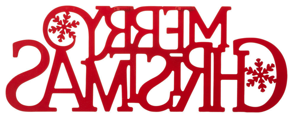 24"L Metal Merry Christmas Wall Decor